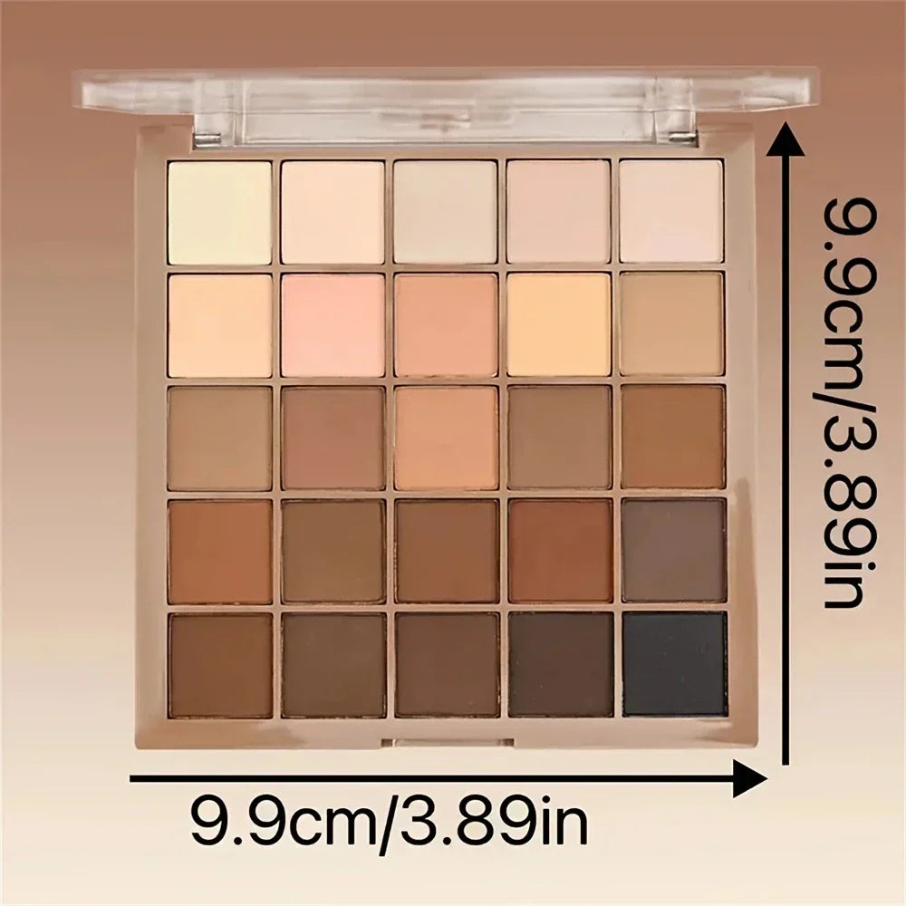 25 Neutral Eyeshadow Palette – Matte & Shimmer Earth Tones